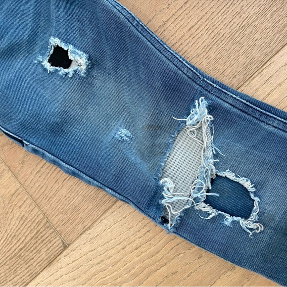 6Y Diesel distressed jeans. Cute pocket detail and drawstrings. - Picture 2 of 6